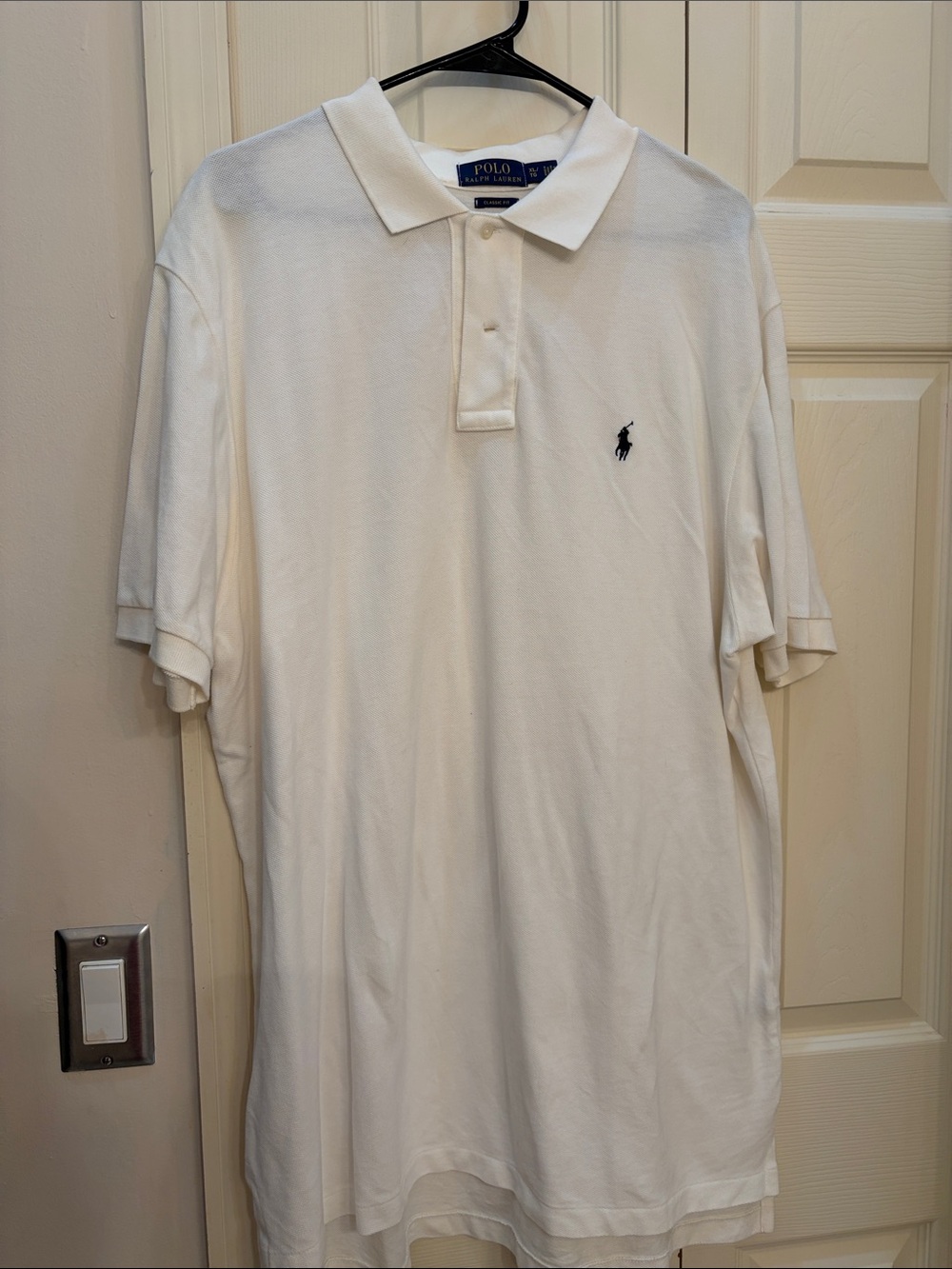 Polo by Ralph Lauren White Polo with Navy Pony Embroidery